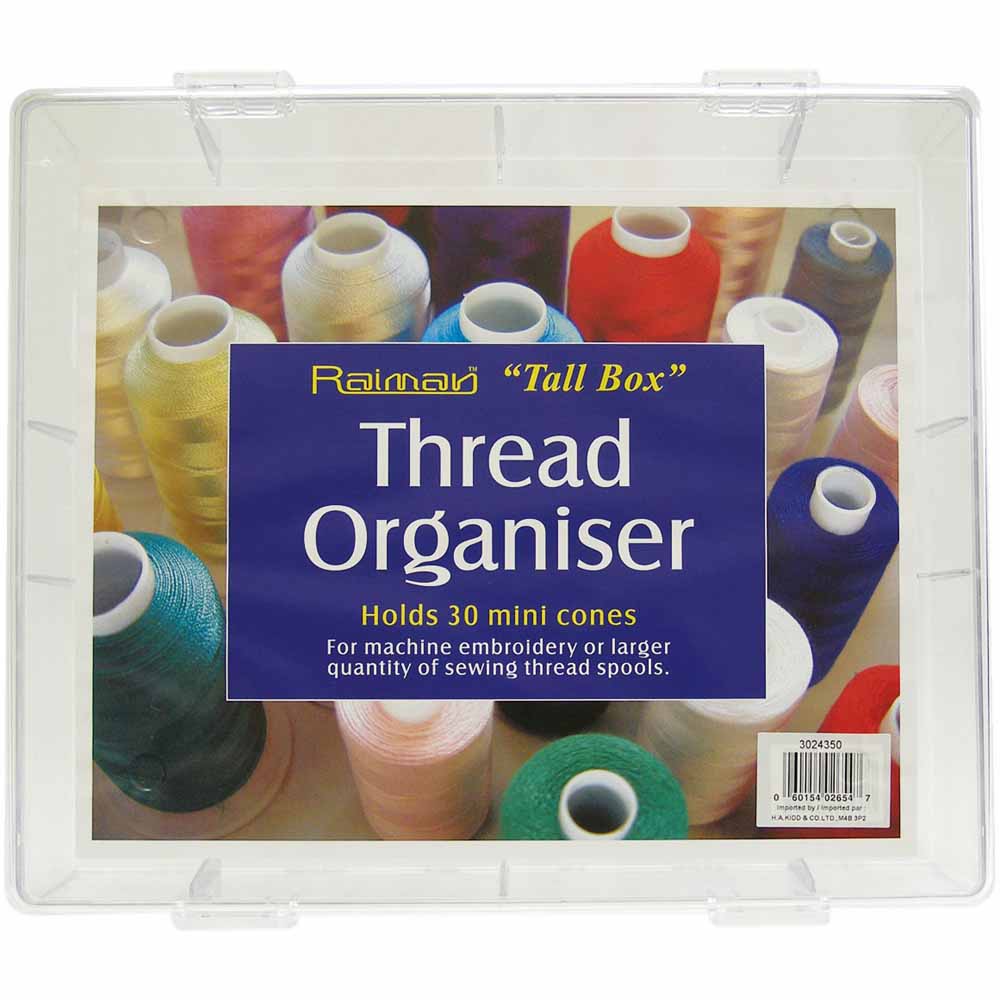 HEMLINE Machine Embroidery Thread Organiser Extra-Tall Storage Box