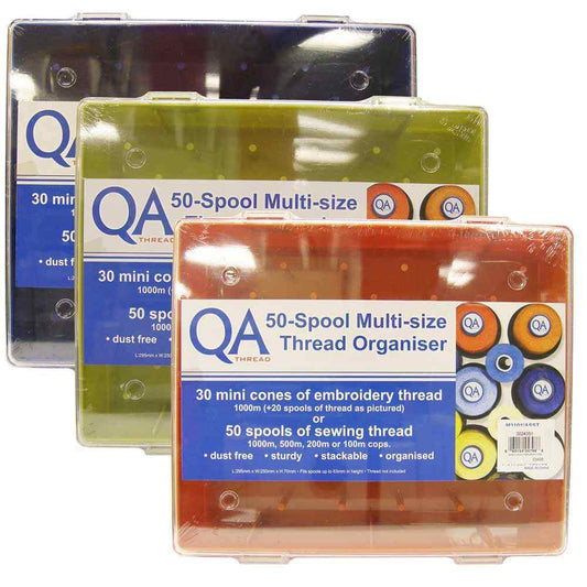 HEMLINE Machine Embroidery Thread Organiser Assorted Case Colours