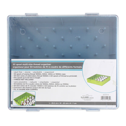 HEMLINE Machine Embroidery Thread Organiser Assorted Case Colours