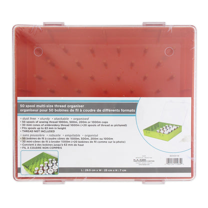 HEMLINE Machine Embroidery Thread Organiser Assorted Case Colours