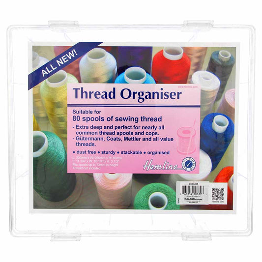 HEMLINE Thread Organiser Storage Box Holds Up To 80 Spools