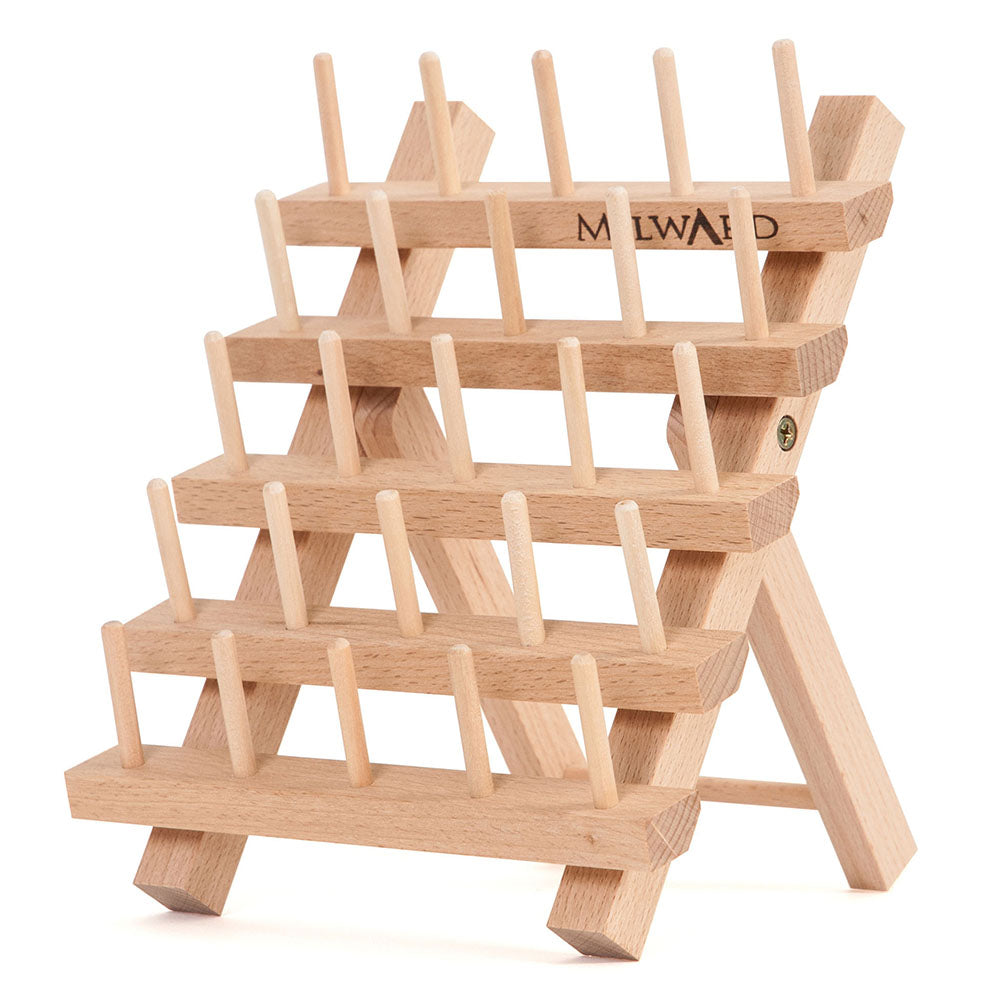 MILWARD Wooden Thread Stand Beech Wood Holds 25 Spools