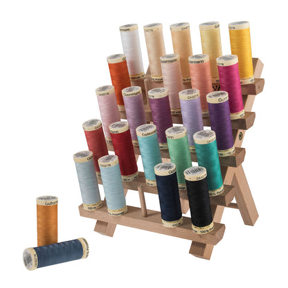 MILWARD Wooden Thread Stand Beech Wood Holds 25 Spools