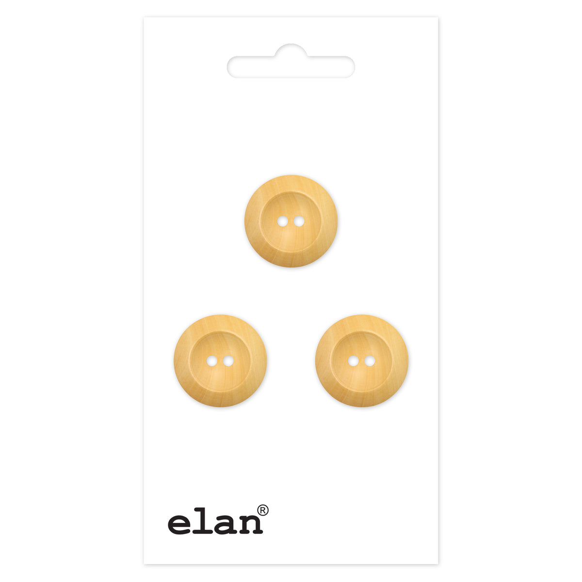 ELAN 2 Hole Button 18 mm (3/4 in), 3 Count
