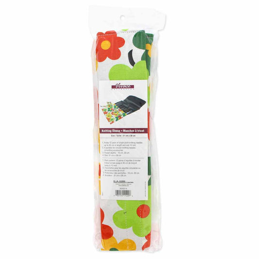 VIVACE Knitting Needle Sleeve – 31 × 38 cm (12″ × 15″) – Floral