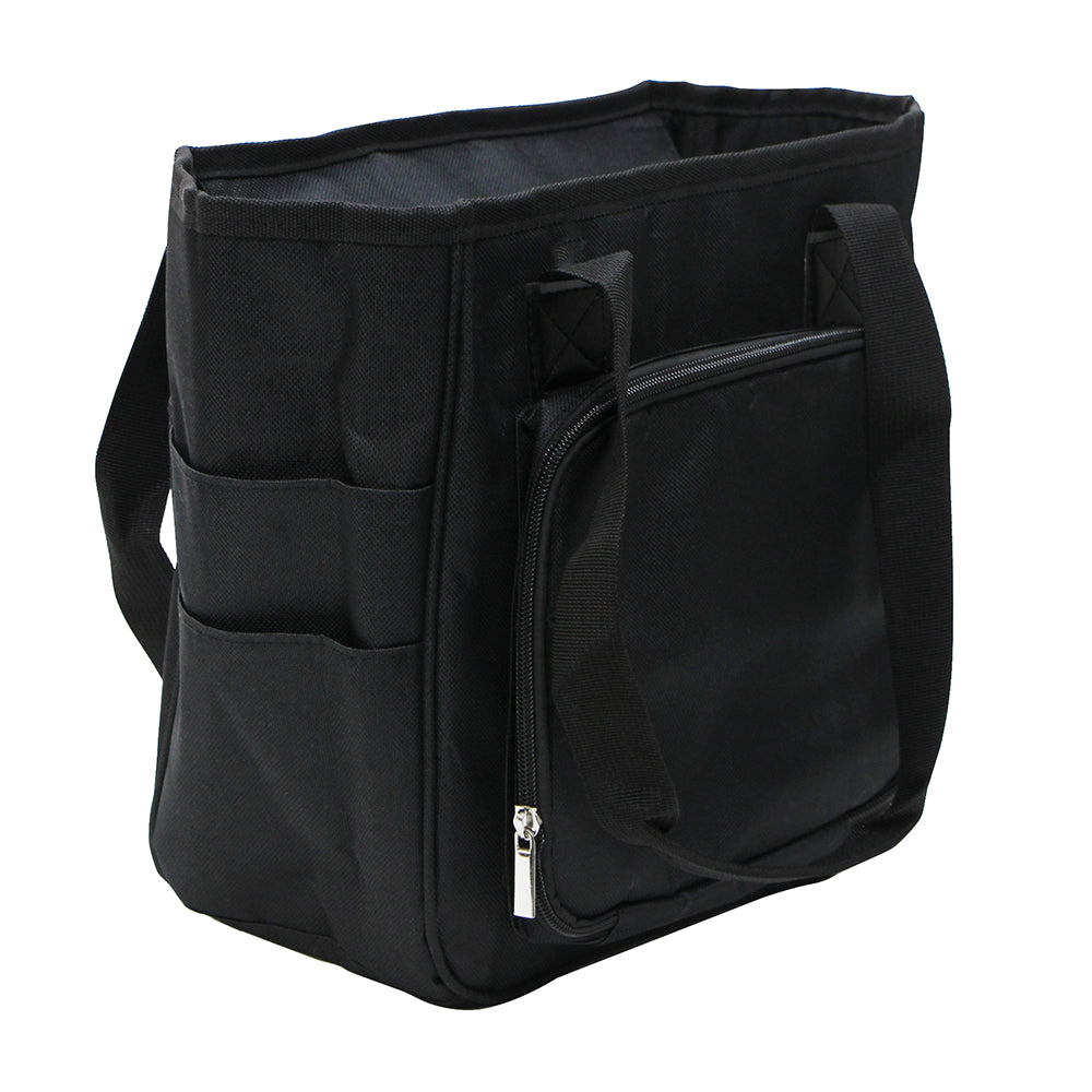 VIVACE Knitting Tote – Black – 30 × 28 × 14 cm
