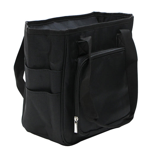 VIVACE Knitting Tote – Black – 30 × 28 × 14 cm