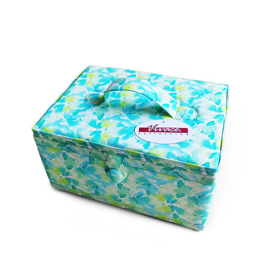 VIVACE Medium Sewing Basket – Assorted Prints – 25 × 19 × 15 cm (10 × 7½ × 5¾ in)