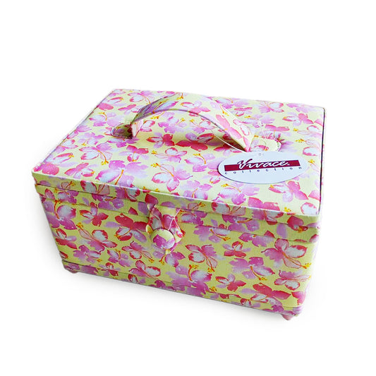 VIVACE Medium Sewing Basket – Assorted Prints – 25 × 19 × 15 cm (10 × 7½ × 5¾ in)
