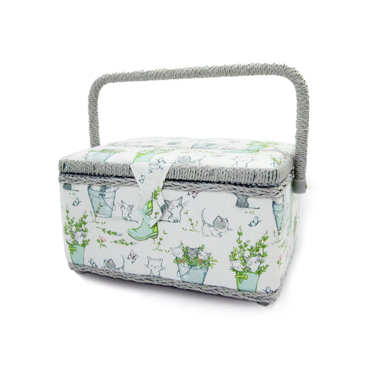 VIVACE Medium Sewing Basket – Assorted Prints – 25 × 19 × 15 cm (10 × 7½ × 5¾ in)