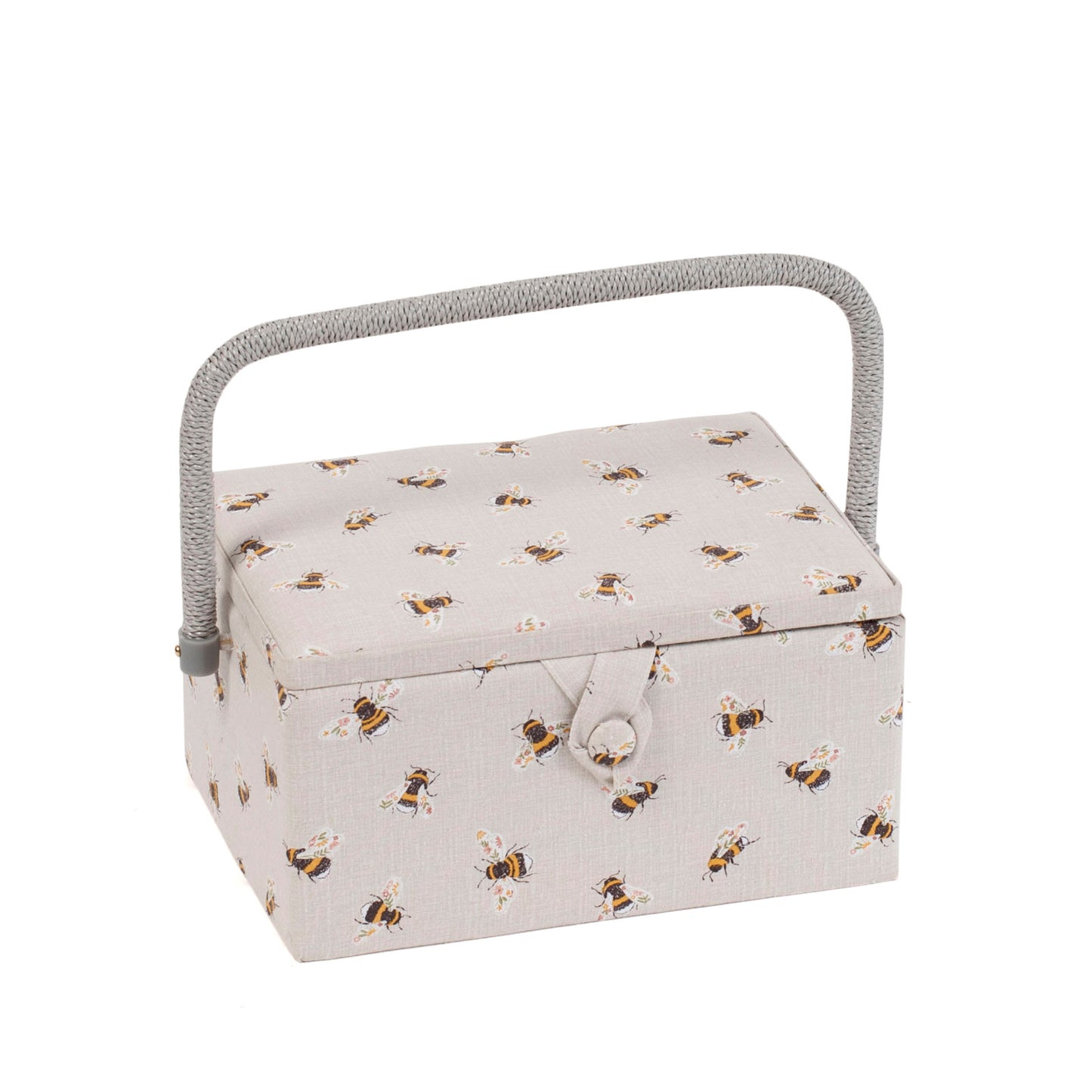HOBBY GIFT Medium Sewing Basket, Bee, Approx. 25.5 × 18.5 × 14.5 cm