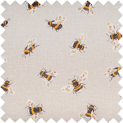 HOBBY GIFT Large Twin-Lid Sewing Basket, Bees, Approx. 24.5 × 24.5 × 17 cm