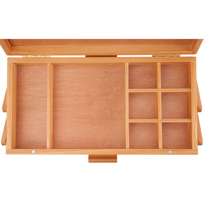 MILWARD 3-Tier Cantilever Wooden Sewing Box Pine 17 × 37 × 22.5cm