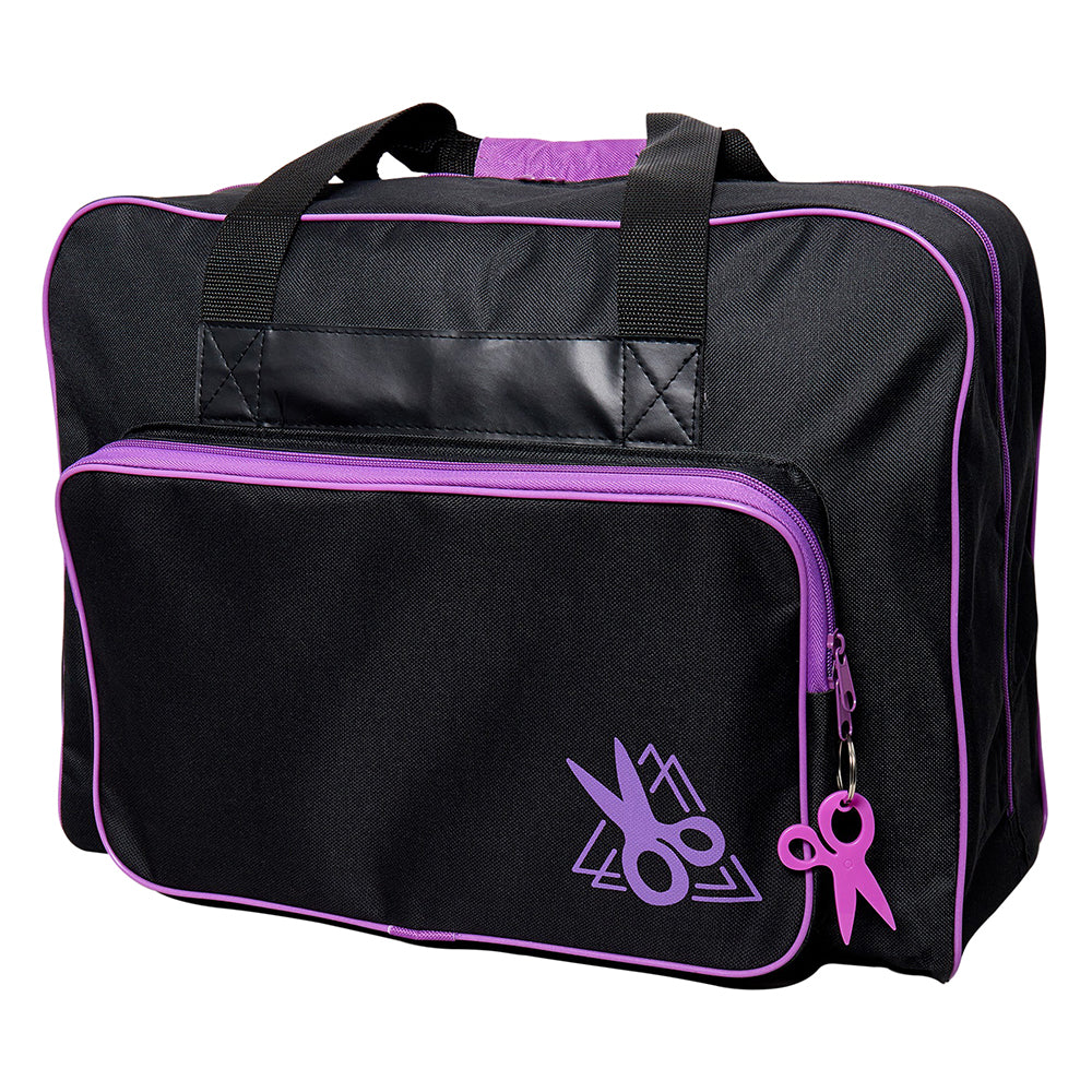 SEW EASY Sewing Machine Tote Bag Black And Purple 44 x 20 x 38 cm