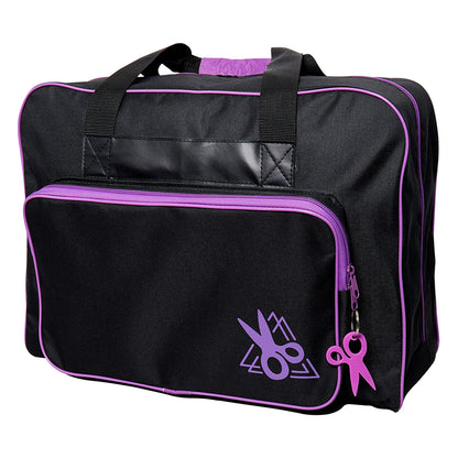 SEW EASY Sewing Machine Tote Bag Black And Purple 44 x 20 x 38 cm