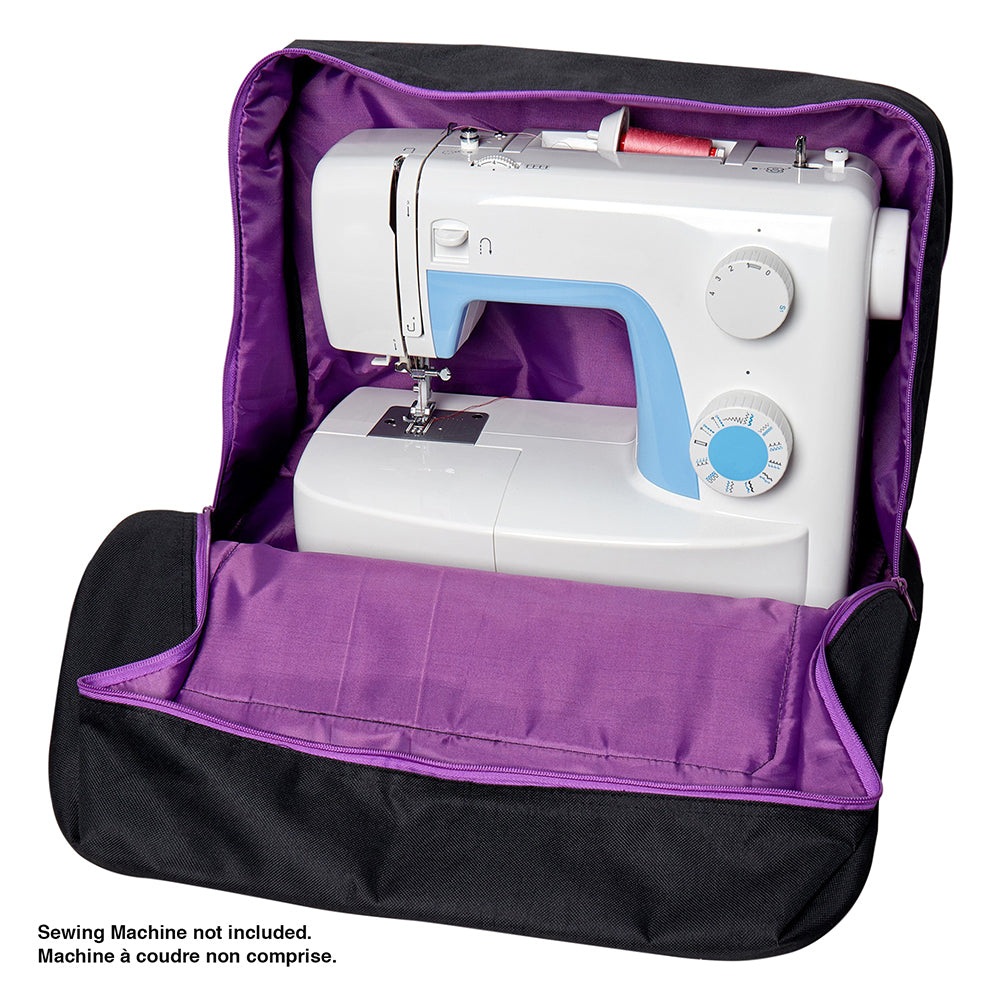 SEW EASY Sewing Machine Tote Bag Black And Purple 44 x 20 x 38 cm