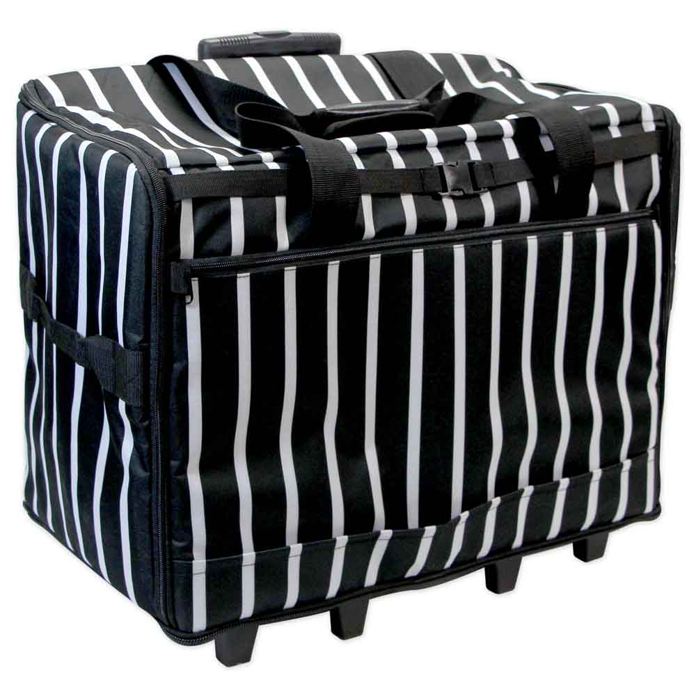 VIVACE Extra‑Large Sewing Machine Trolley – Black Stripes – 61 × 45 × 31 cm (24″ × 17¾″ × 12¼″)
