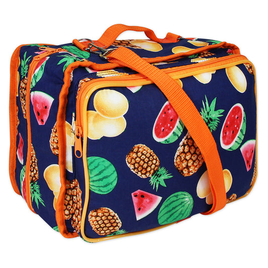 VIVACE Craft/Accessories Tote – Tropical Fruits – 33 × 25 × 13 cm (13″ × 10″ × 5″)