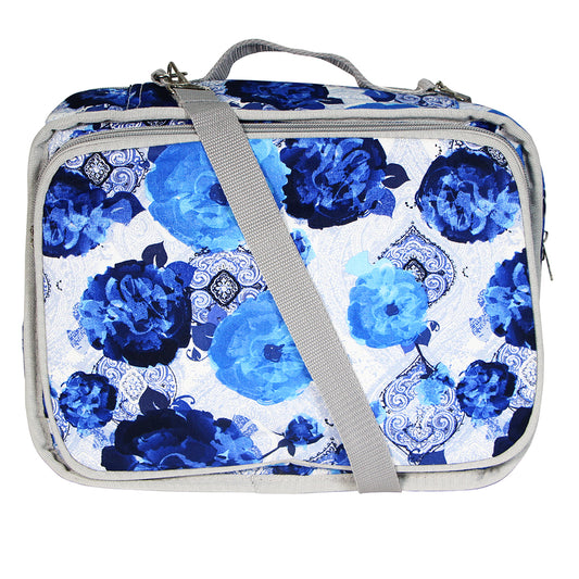 VIVACE Craft Accessories Tote Blue Floral 33 x 25 x 13 cm