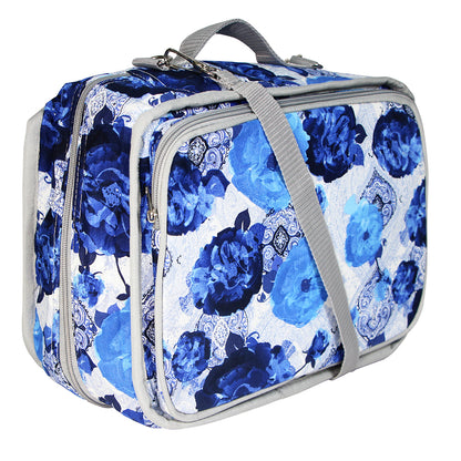VIVACE Craft Accessories Tote Blue Floral 33 x 25 x 13 cm