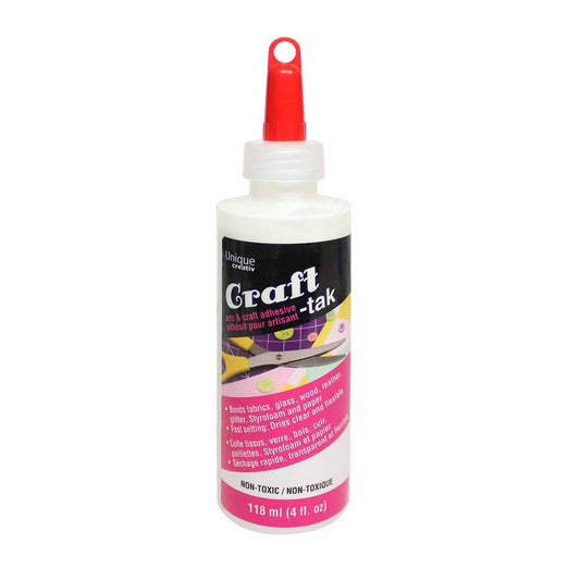 UNIQUE CREATIV Craft‑tak Multi‑Surface Glue – 118 mL (4 fl oz)