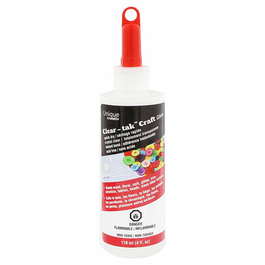 UNIQUE CREATIV Clear‑tak™ Craft Glue – 118 mL (4 fl oz)