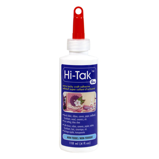 HI‑TAK Glue – 118 ml (4 fl oz), Extra‑Tacky Craft Adhesive