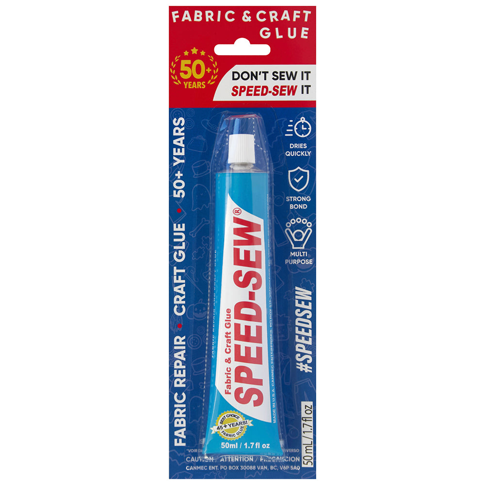 SPEED SEW Premium No-Sew Fabric Mender Glue Tube 50 mL