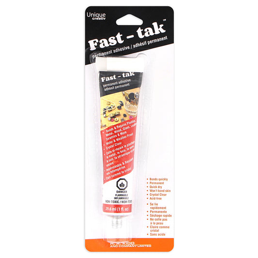 UNIQUE CREATIV Fast‑tak Permanent Adhesive – 29.6 mL (1 fl oz)
