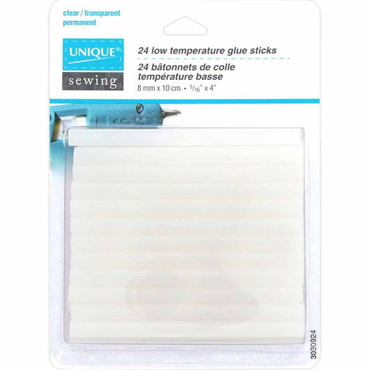 UNIQUE CRAFT Low‑Temp Mini Glue Sticks – 24 Pack