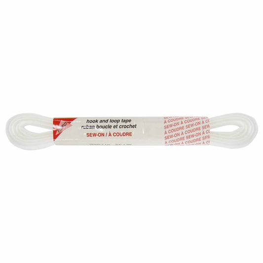 ESPRIT Hook‑and‑Loop Tape, Sew‑On — 19 mm × 1 m — White