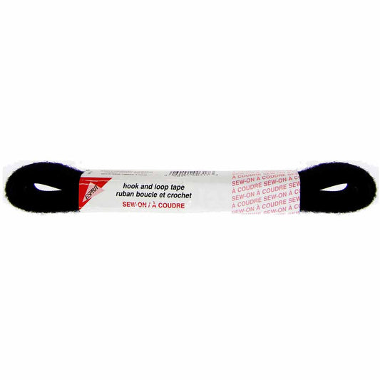 ESPRIT Hook‑and‑Loop Tape, Sew‑On — 19 mm × 1 m — Black
