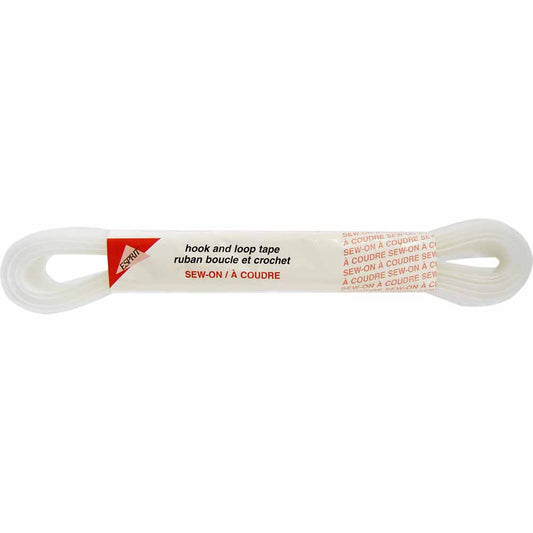 ESPRIT Hook‑and‑Loop Tape, Sew‑On — 25 mm × 1 m — White