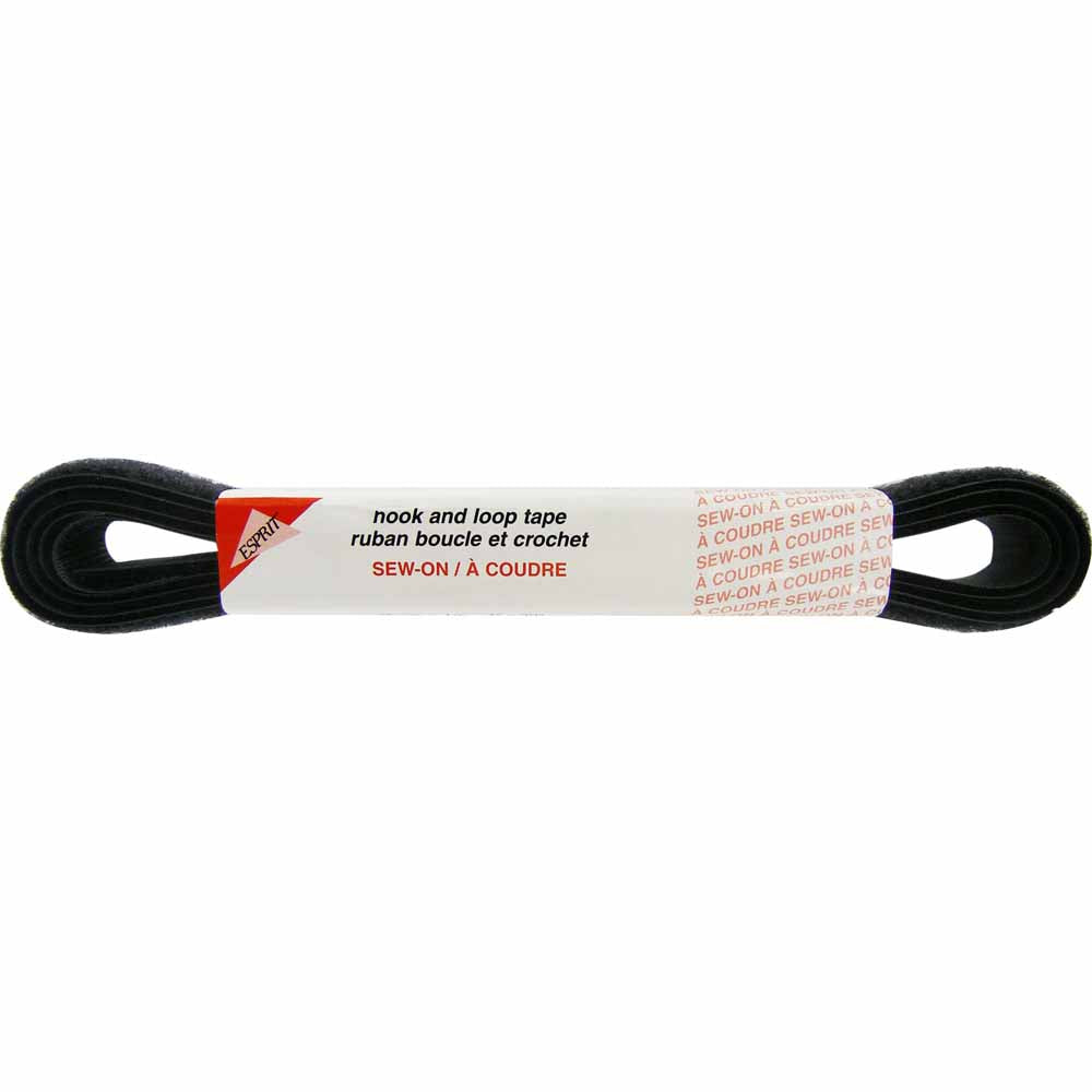 ESPRIT Hook?and?Loop Tape, Sew?On — 25 mm × 1 m — Black