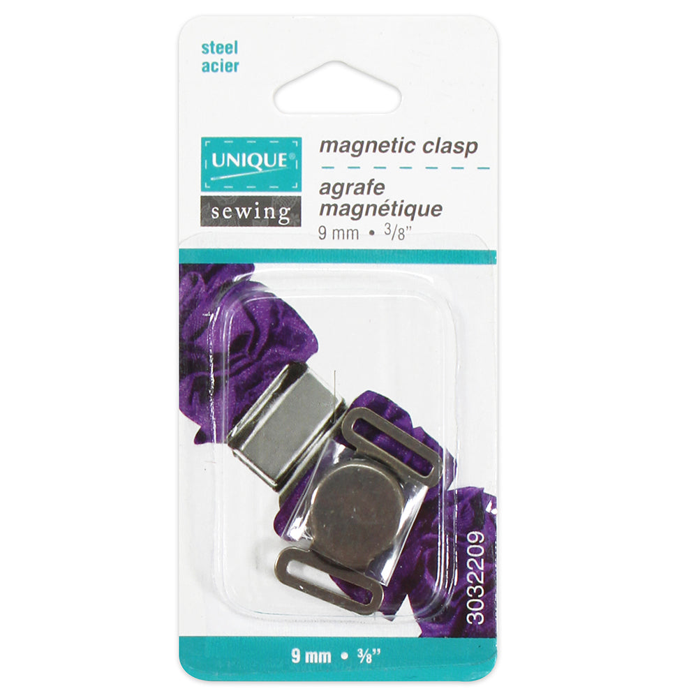 UNIQUE SEWING Magnetic Clasp — Brass, 10 mm (⅜″), 1 pair