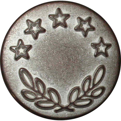 UNIQUE SEWING Jean Buttons — No-Sew, Antique Silver 5 Stars, 20 mm (3/4 in.), 6 pcs - product view 3