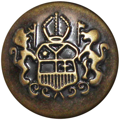UNIQUE SEWING Jean Buttons — No-Sew, Antique Brass Emblem, 20 mm (3/4 in.), 6 pcs - product view 3