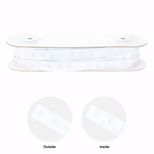 UNIQUE Snap Tape – 18 mm × 10 m (3/4 in × 11 yd) – White