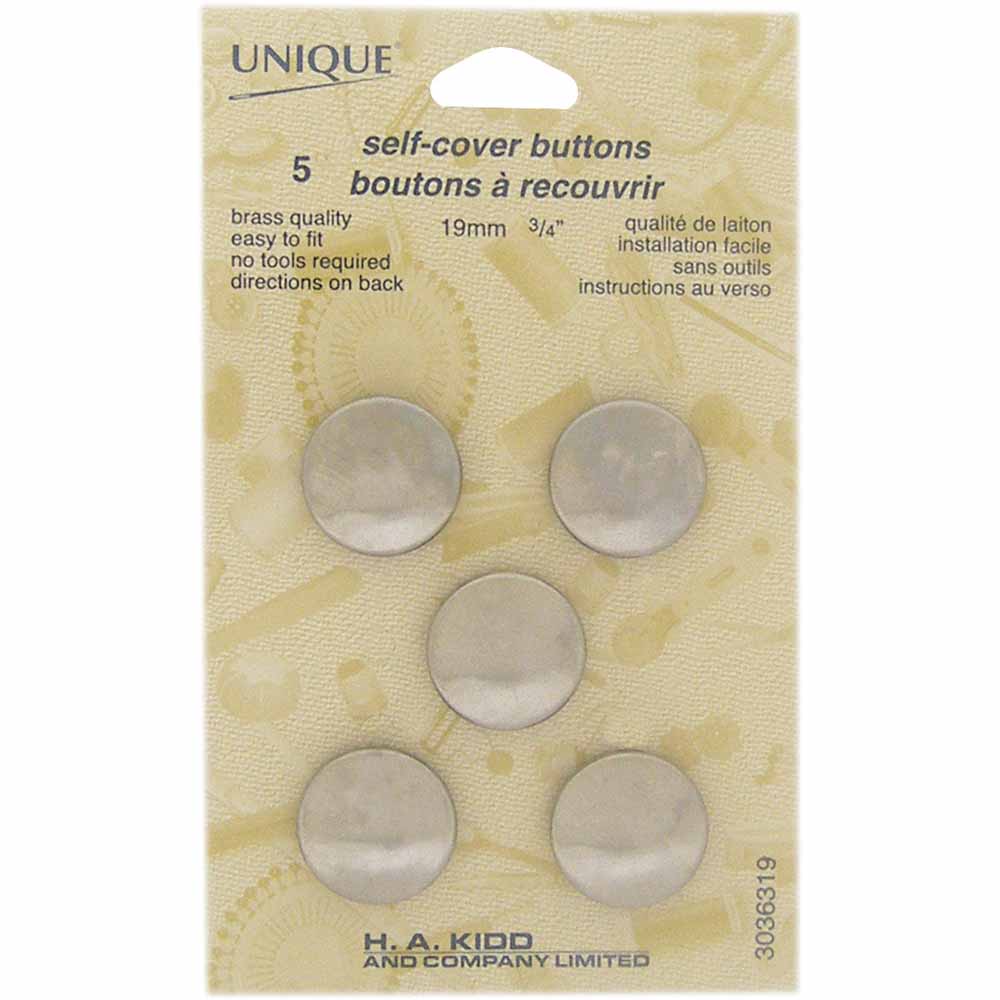 UNIQUE SEWING Buttons to Cover – 19 mm (3/4") – 5 sets