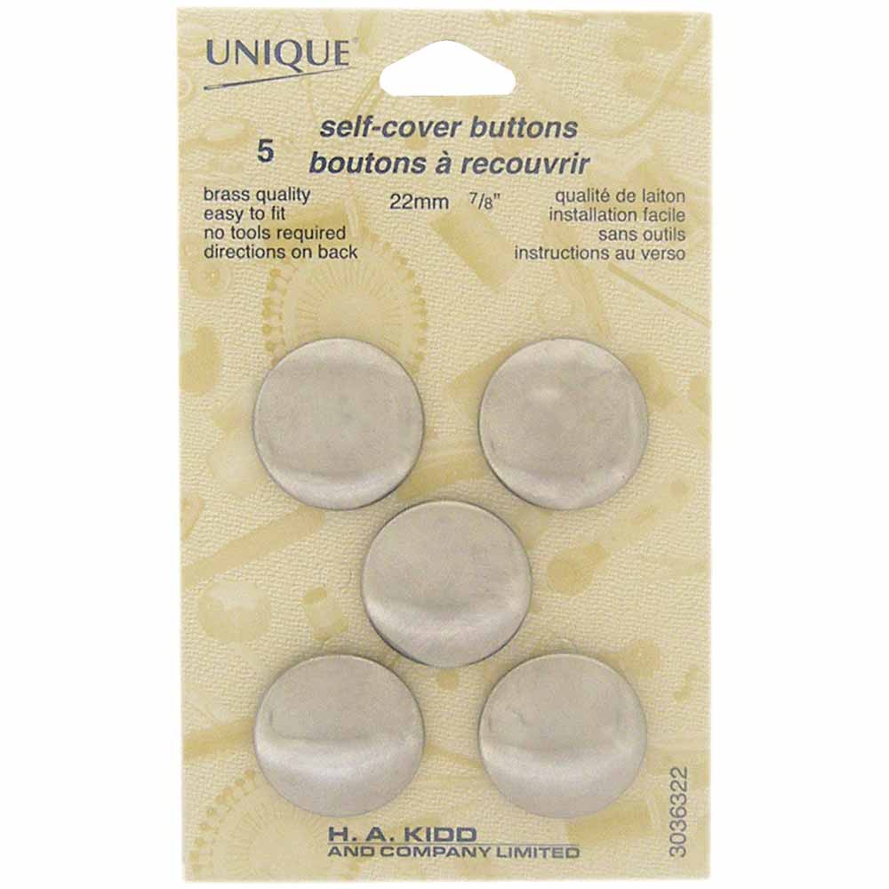 UNIQUE SEWING Buttons to Cover – 22 mm (7/8") – 5 sets