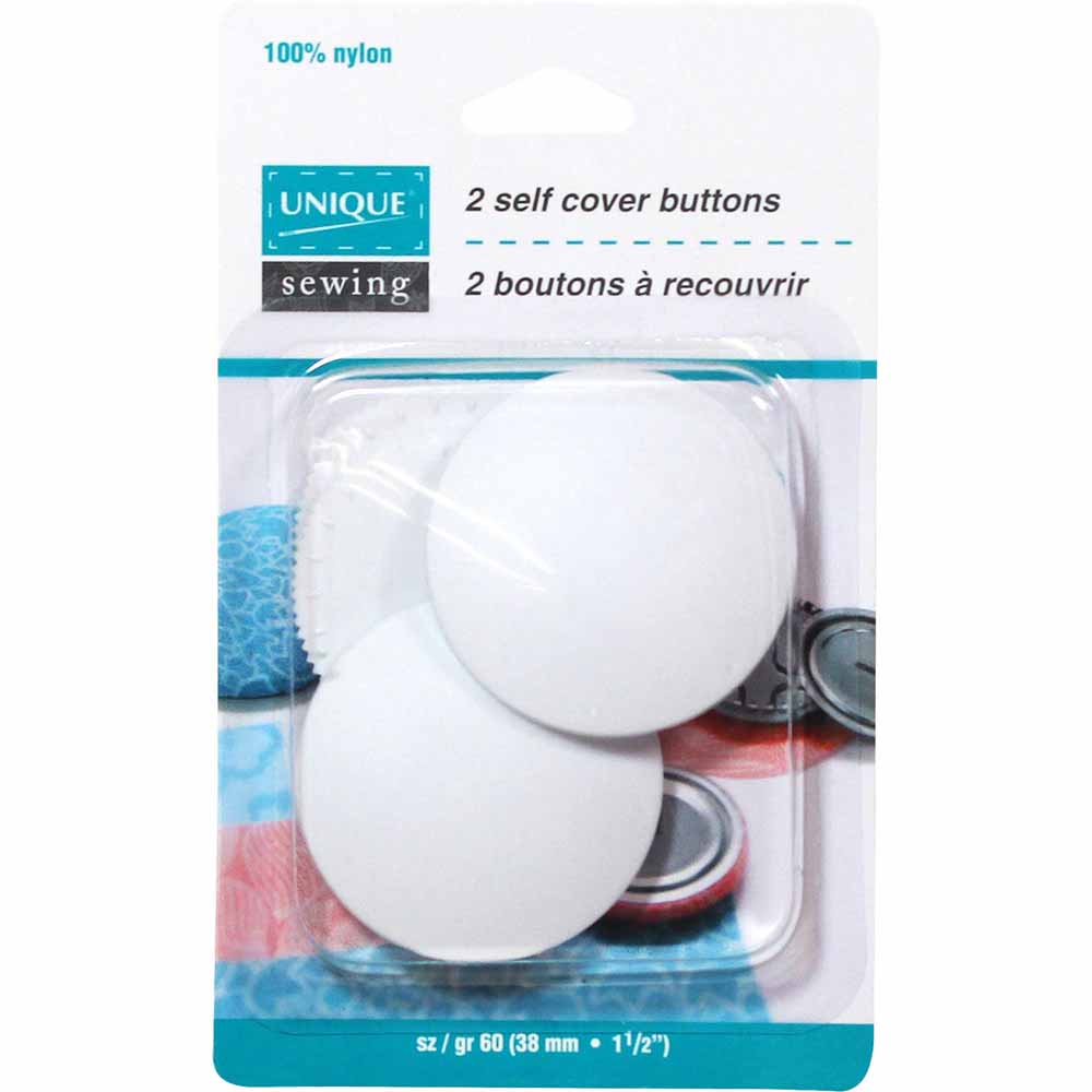 UNIQUE SEWING Buttons to Cover — Nylon, Size 60 (38 mm), 2 Sets