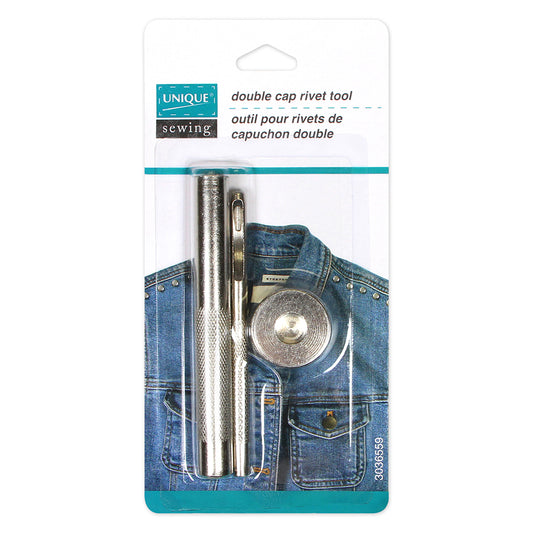 UNIQUE SEWING double-cap rivet setting tool for 8 × 4 mm rivets