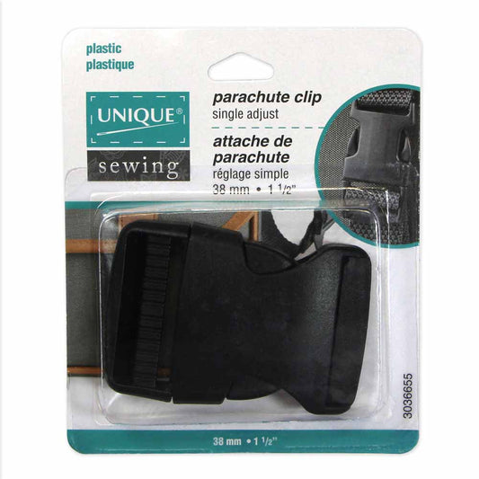 UNIQUE SEWING Parachute Buckle - Plastic - 38mm (1 1/2") - Black