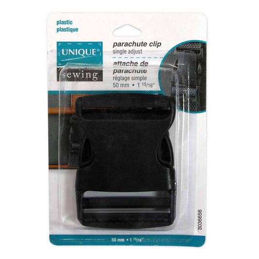 UNIQUE SEWING Parachute Buckle - Plastic - 50mm (2") - Black
