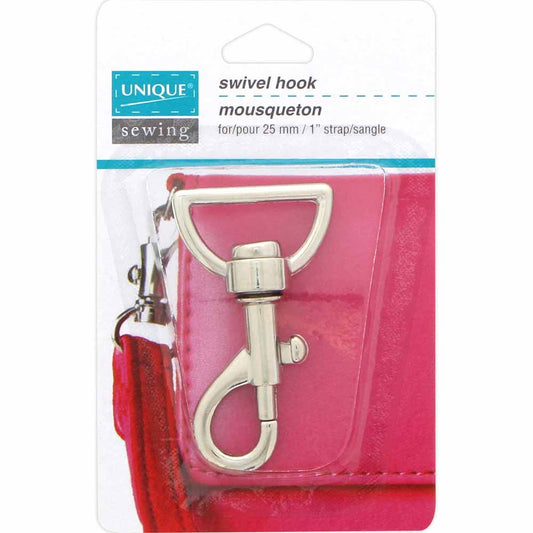 UNIQUE SEWING Swivel Hook — 25 mm (1″), Silver