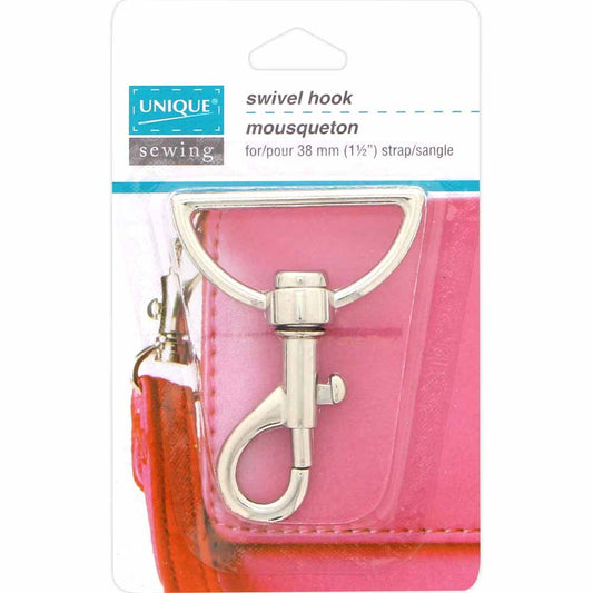 UNIQUE SEWING Swivel Hook — 38 mm (1 1/2″), Silver