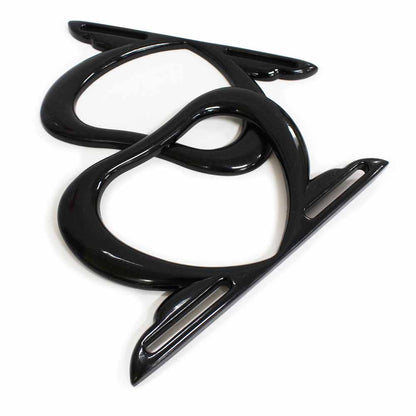 UNIQUE Bag Handles Heart Shape Black