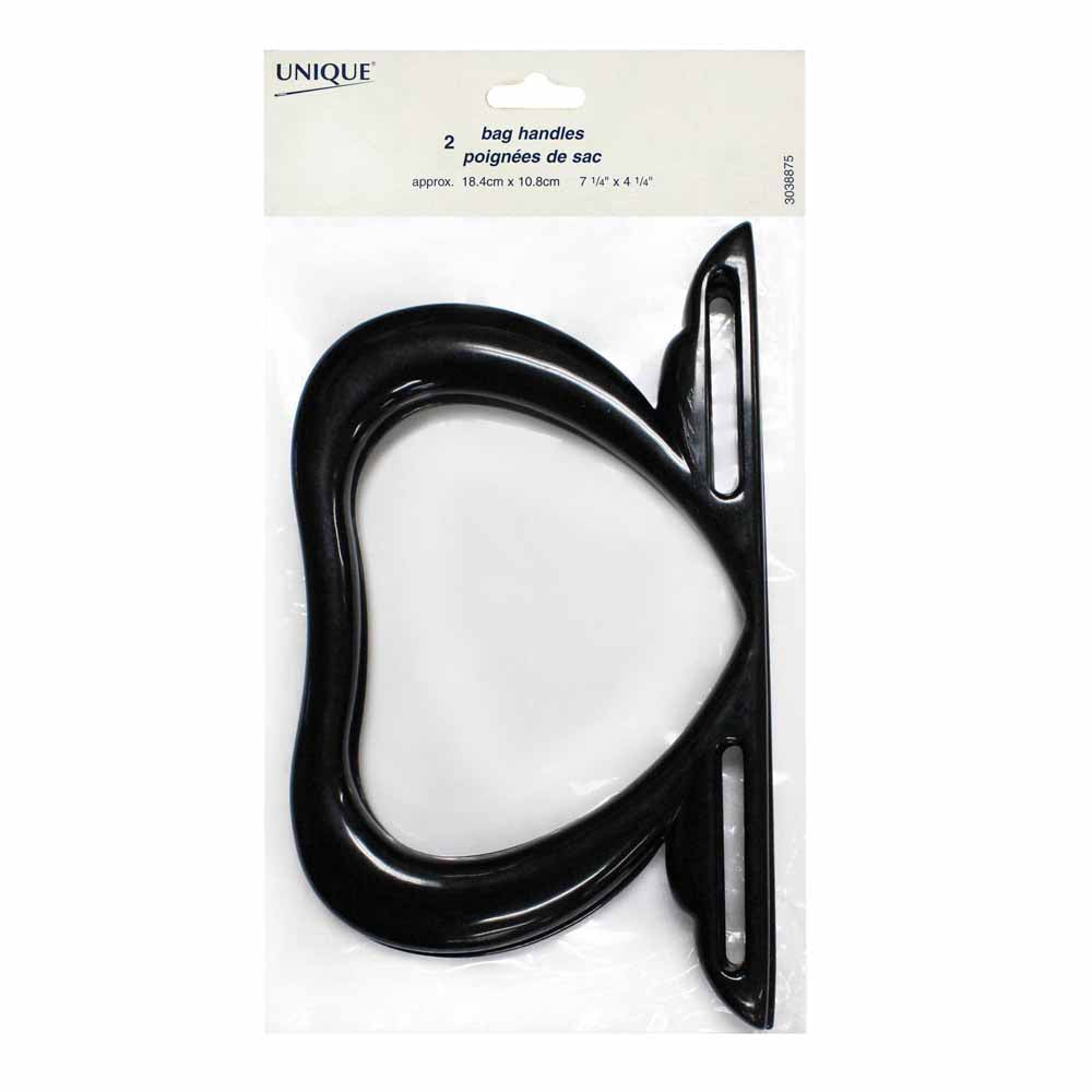 UNIQUE Bag Handles Heart Shape Black
