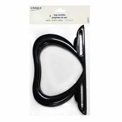 UNIQUE Bag Handles Heart Shape Black