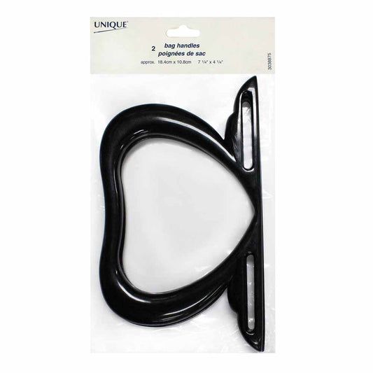 UNIQUE Bag Handles Heart Shape Black